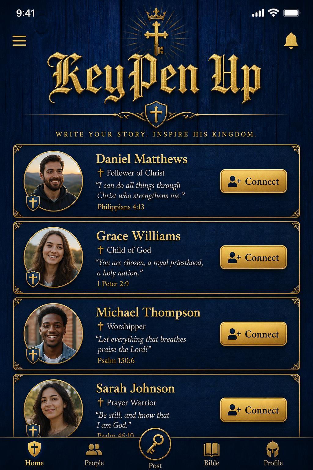 KeyPen Up app — connect with believers